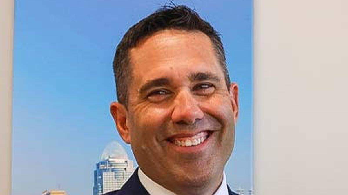 Attorney Brandon Voelker represents FCPS budget director Ann Sampson-Grimes