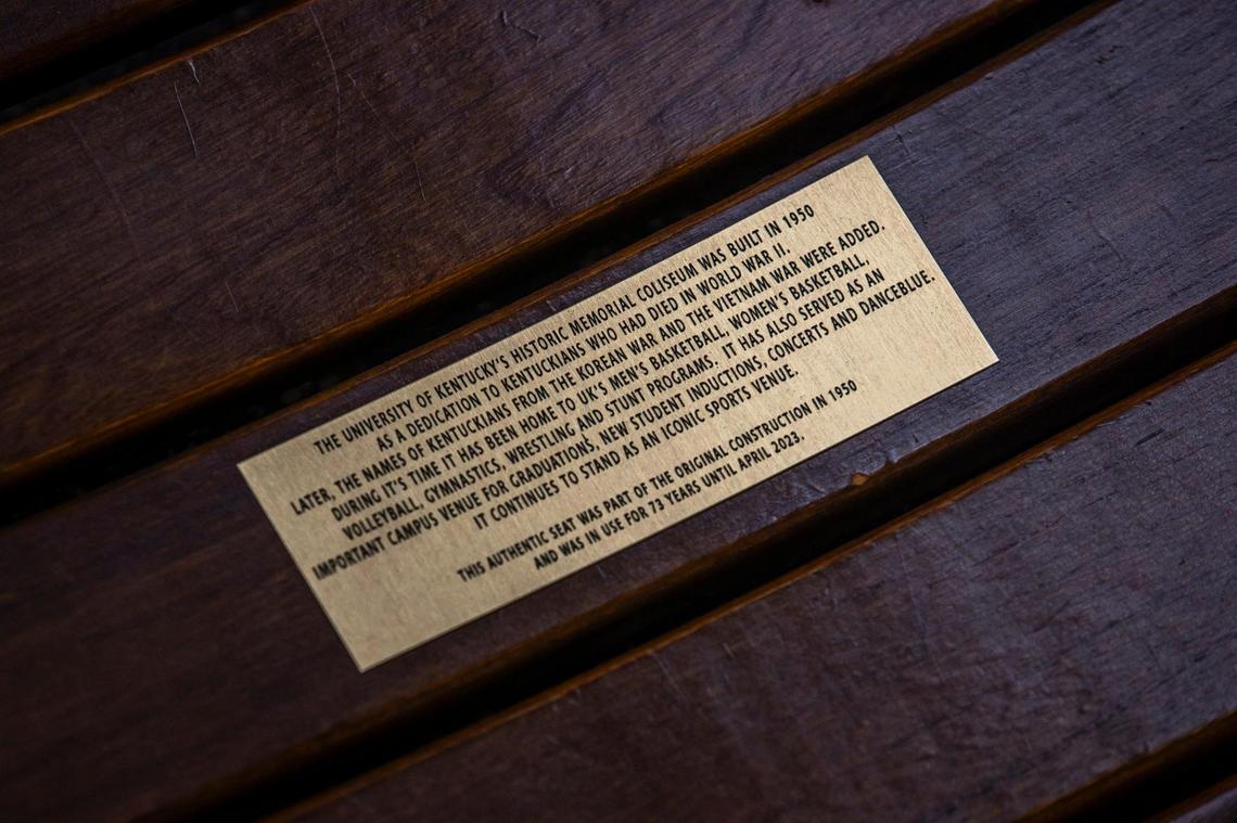 Original Memorial Coliseum seat pieces are available for fans to purchase.