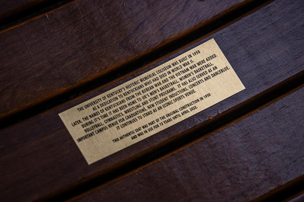Original Memorial Coliseum seat pieces are available for fans to purchase.