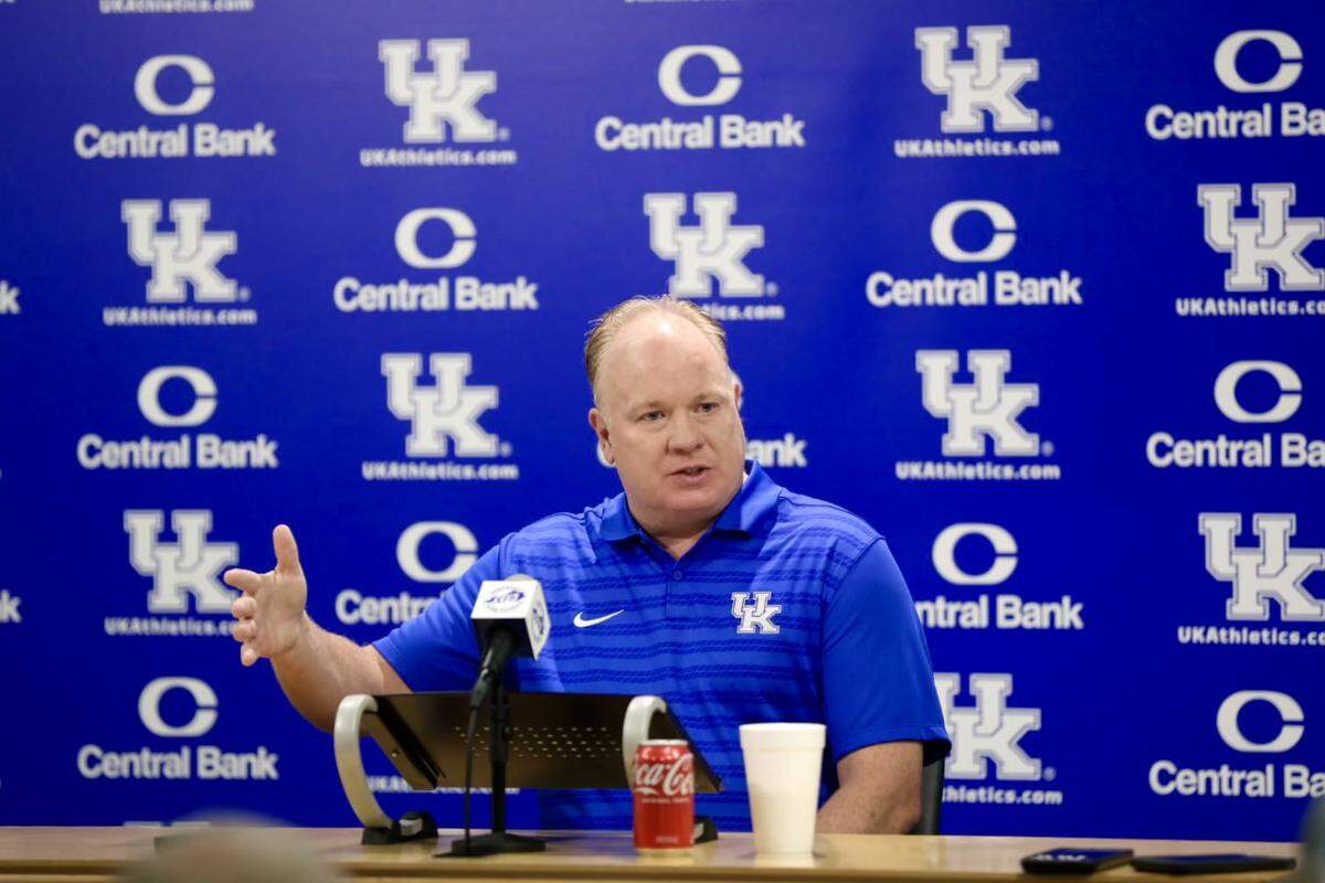 Kentucky head coach Mark Stoops addressed questions during his Media Day appearance on Friday.