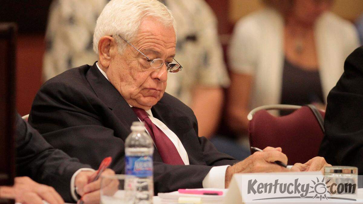 Cincinnati lawyer Stanley Chesley, shown in 2011 during a hearing, has been disbarred by the Kentucky Bar Association, which found that Chesley violated ethics rules in in the fen-phen class-action lawsuit.  File photo by David Perry | Staff