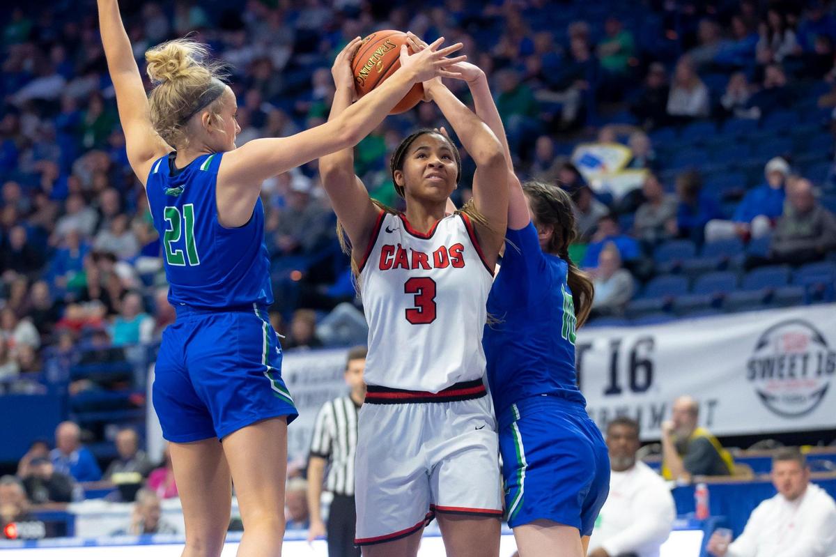 George Rogers Clark sophomore Ciara Byars (3) led everyone with 25 points and 11 rebounds in Friday’s game.