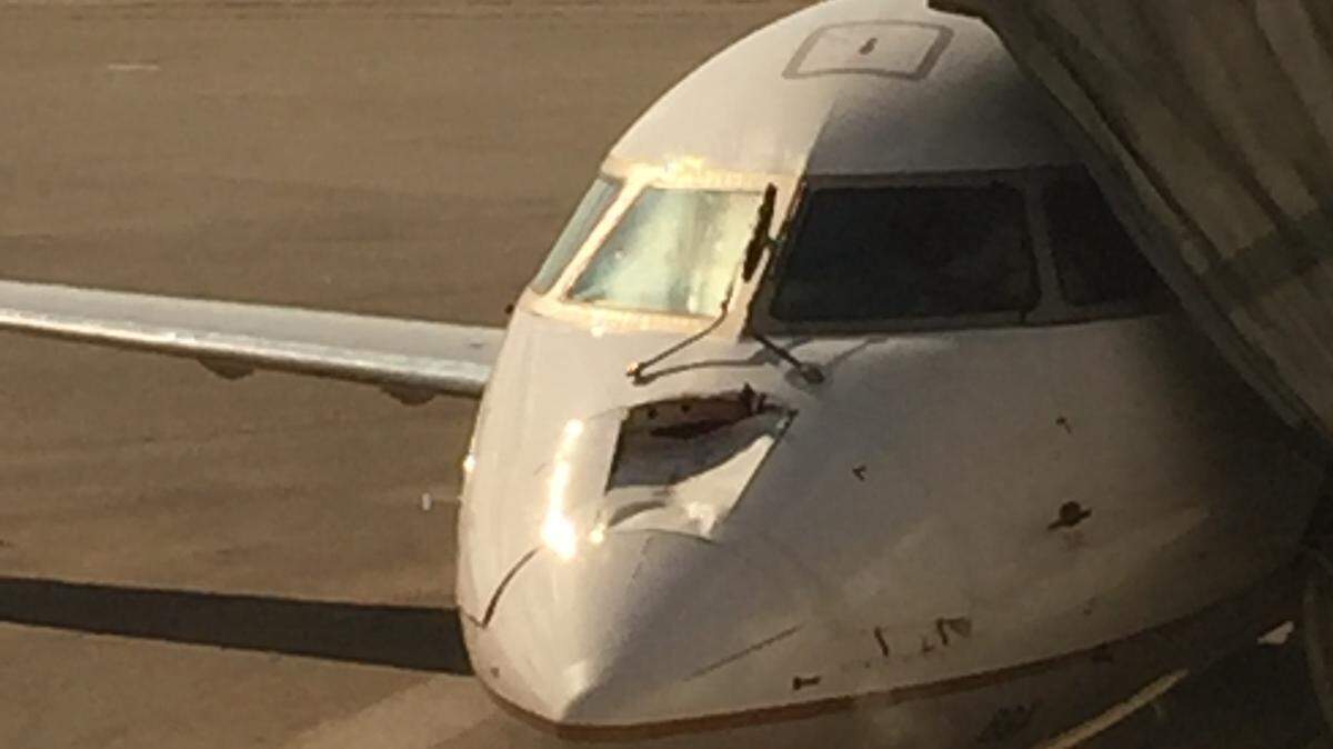 Passengers of ExpressJet flight 4182, operating as an United Express flight, heard a loud noise right before the plane began to land in Lexington Wednesday afternoon. The airline later confirmed a bird hit the plane and that no injuries were reported.