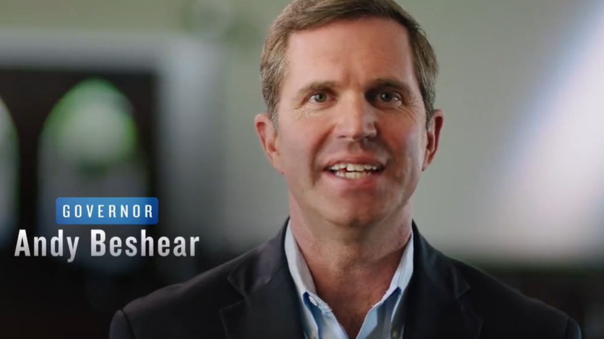 Gov. Andy Beshear, a Democrat, launched the first ad of the general election season on May 18.