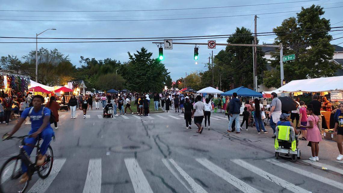 The Roots & Heritage Festival returned to Lexington’s East End neighborhood in 2022. ONE Lexington Director Devine Carama asked community members to wear orange and engage with youth at the event.