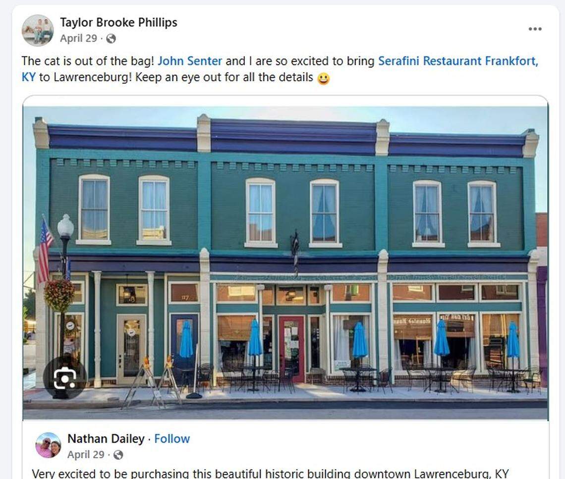 In a post on Facebook, a Serafini manager announced in April that a second location of the popular Frankfort Italian restaurant was coming to Lawrenceburg.