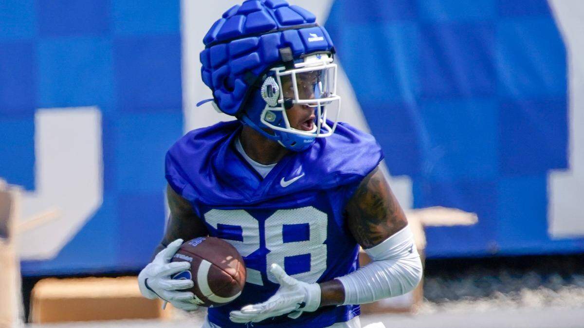 Kentucky wide receiver Rahsaan Lewis (28) was charged with operating a motor vehicle under the influence of alcohol, improper start from a parked position and reckless driving following a traffic stop in Lexington on Sunday morning.