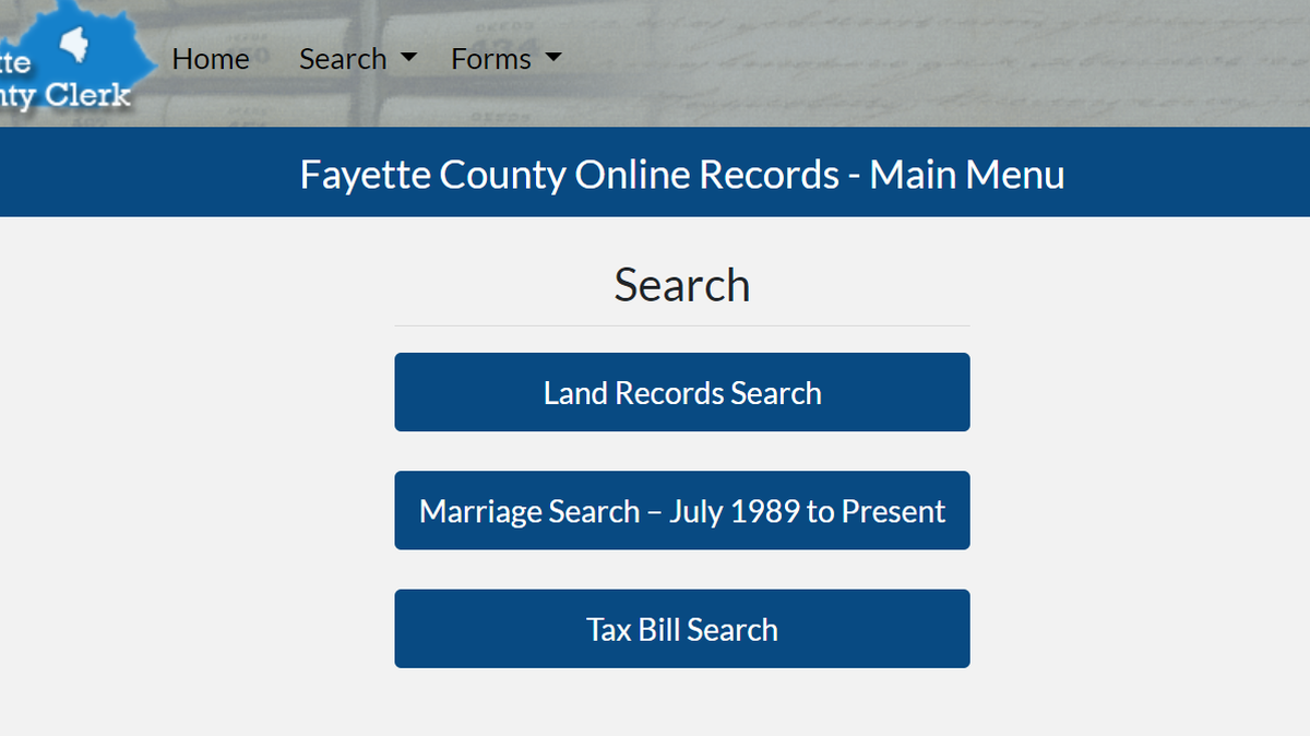 Fayette County property records are now available online at fayettedeeds.com.