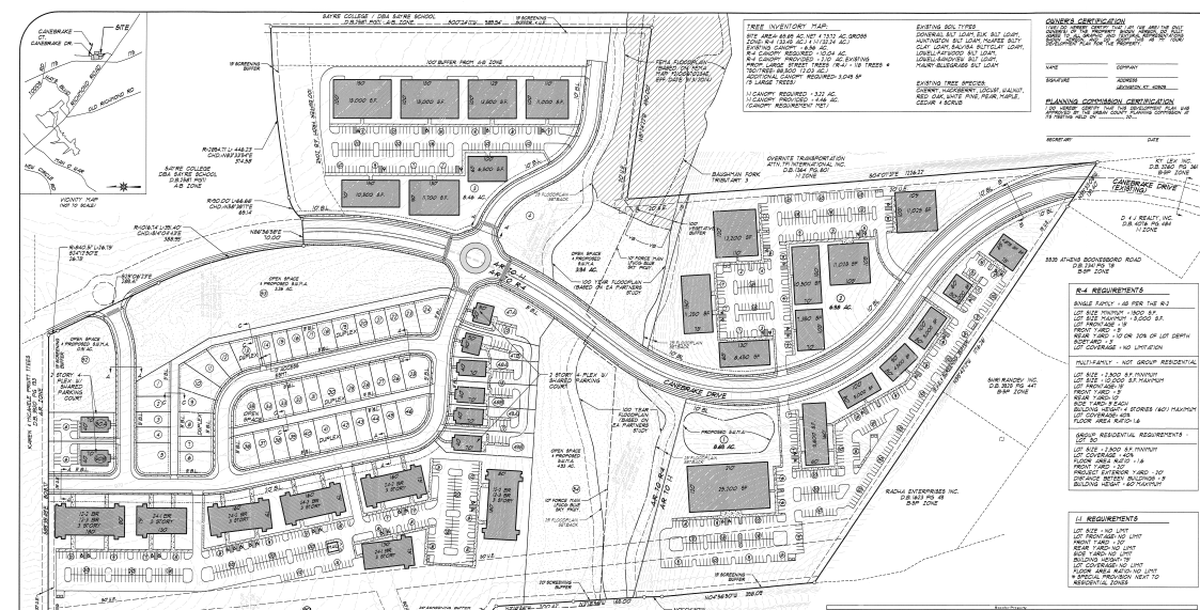 The proposed development, seen in this schematic, would be the first in the new growth boundary expansion areas approved by Lexington city officials in 2023.