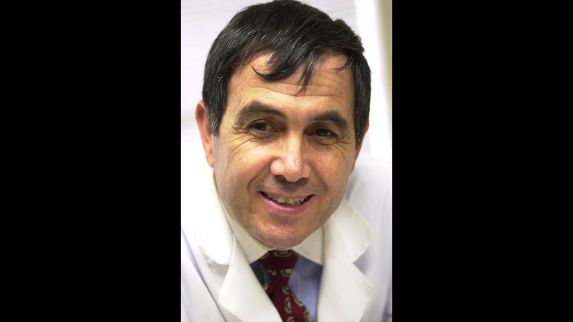 Panos Zavos, is a reproductive physiologist. He’s shown here in 2001.