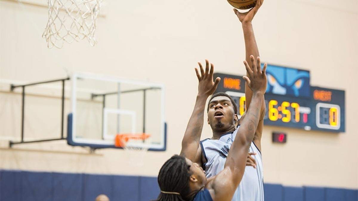 Dakari Johnson worked out for the Memphis Grizzlies on Wednesday, June 3. (Grizzlies.com photo)