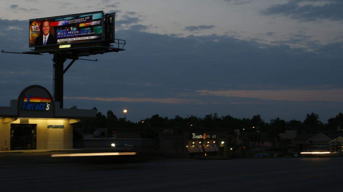 The electronic billboard on Nicholasville Road between Pasadena and Lowry was removed in 2017 after the city said electronic billboards were not allowed under city ordinance.  .