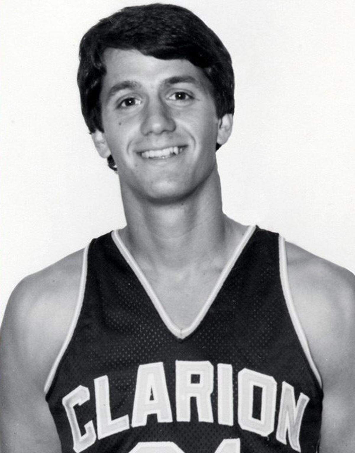 John Calipari as a college player at Clarion State.