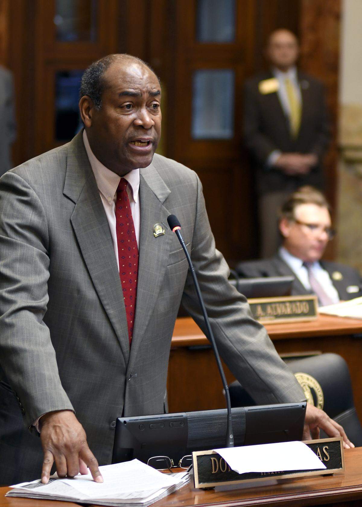 Sen. Donald Douglas in sponsoring a joint resolution to end the state of emergency, which began nearly two years ago on March 6.