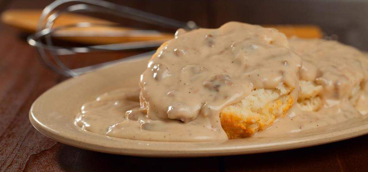 Tudor’s Biscuit World also offers biscuits and gravy.