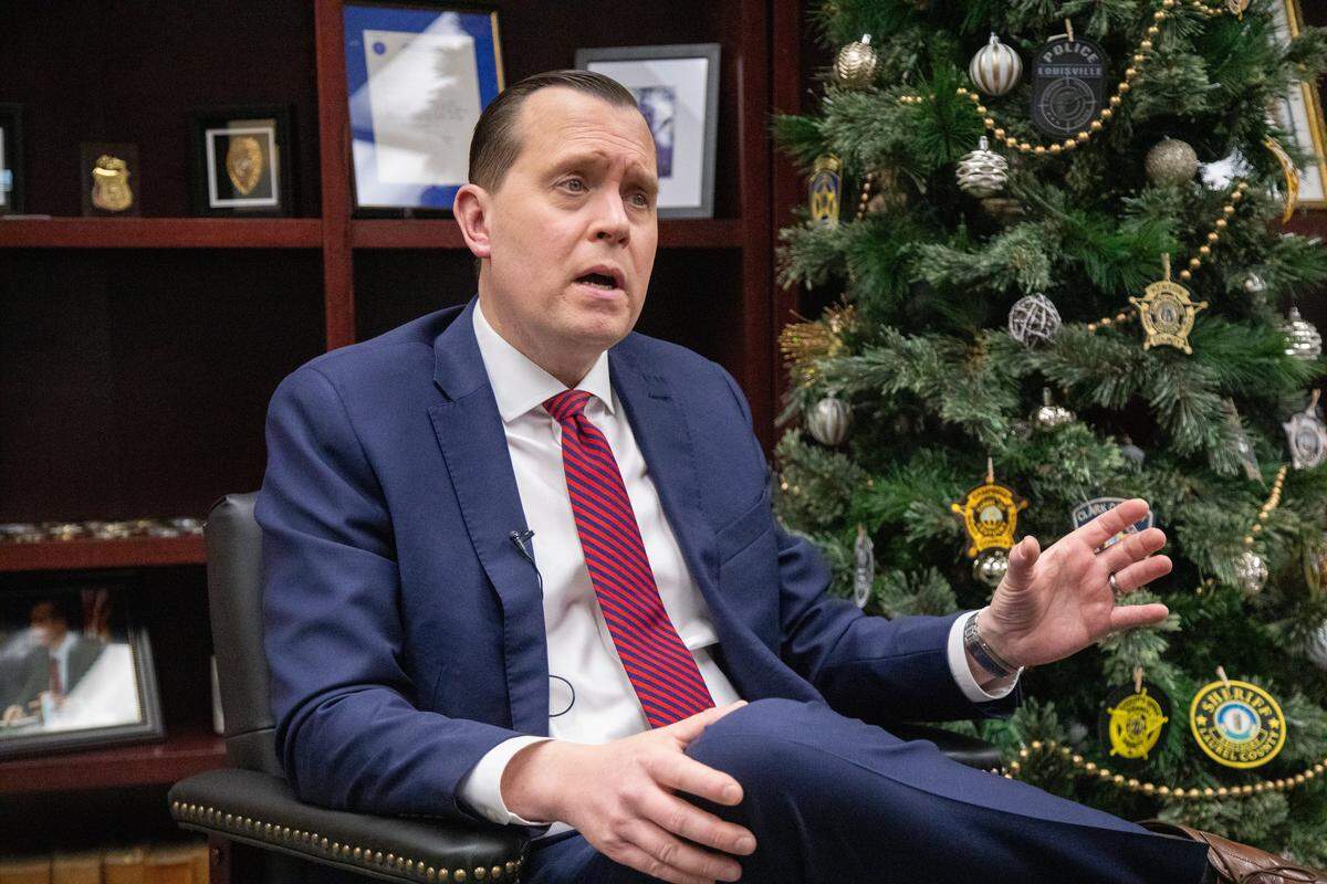 Attorney General Russell Coleman sits down to speak with Herald-Leader in his office in Frankfort. December 17, 2025.