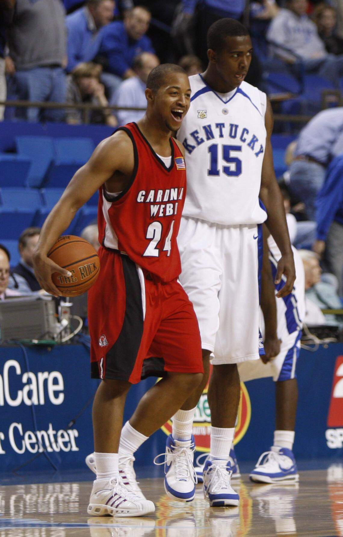 Takayo Siddle was a junior guard on the Gardner-Webb team that beat Kentucky in November 2007 at Rupp Arena. Siddle had eight points in that memorable win, and will lead his UNC Wilmington team into the same venue Saturday.