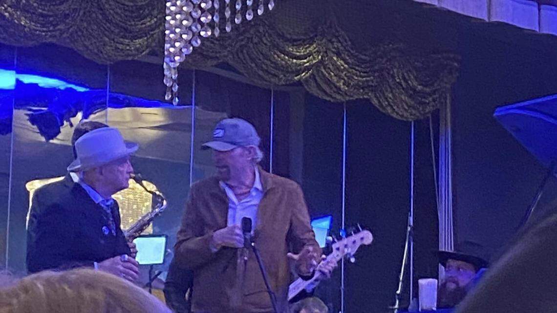 Toby Keith performing at Jeff Ruby’s Steakhouse in Lexington, Ky. on November 4, 2022. Photo provided by K 92.9 FM