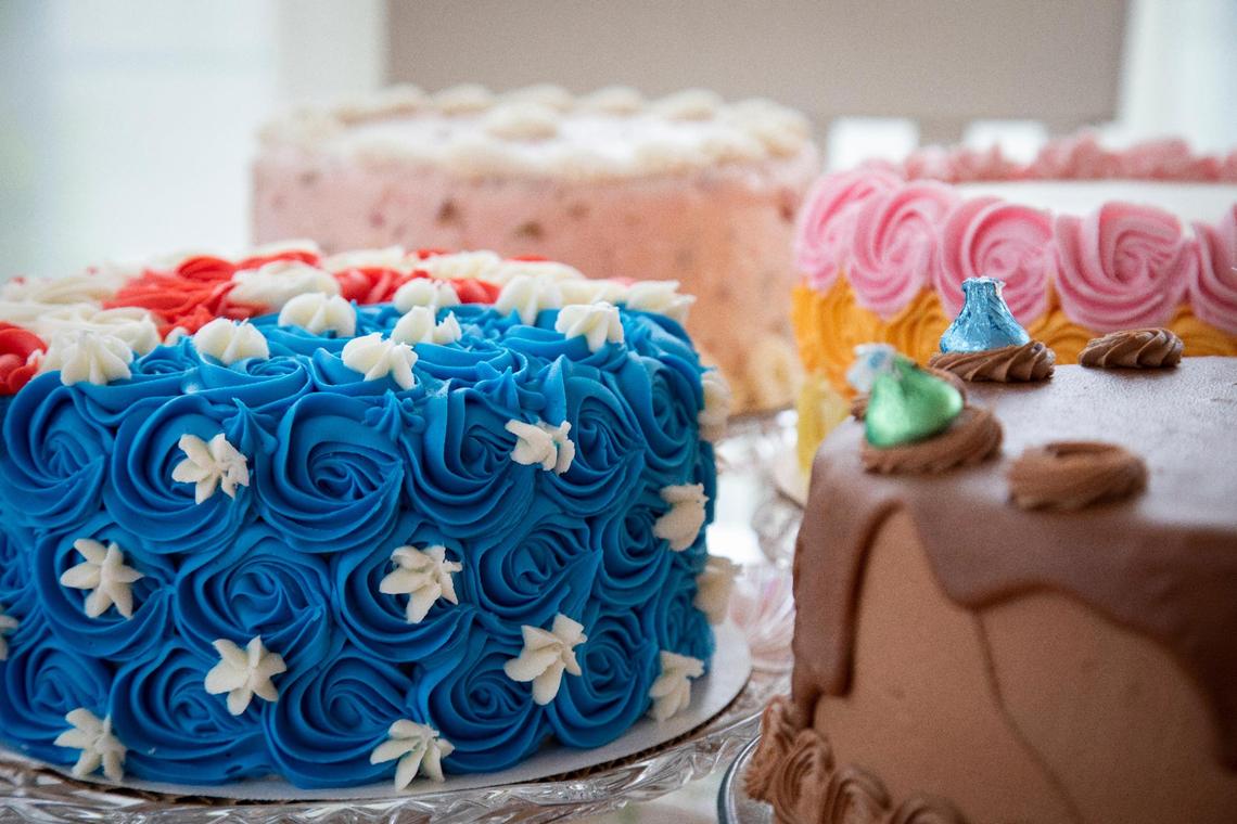 Cakes, both seasonal and holiday selections on display at Root-a-Baker Bakery in Morehead.