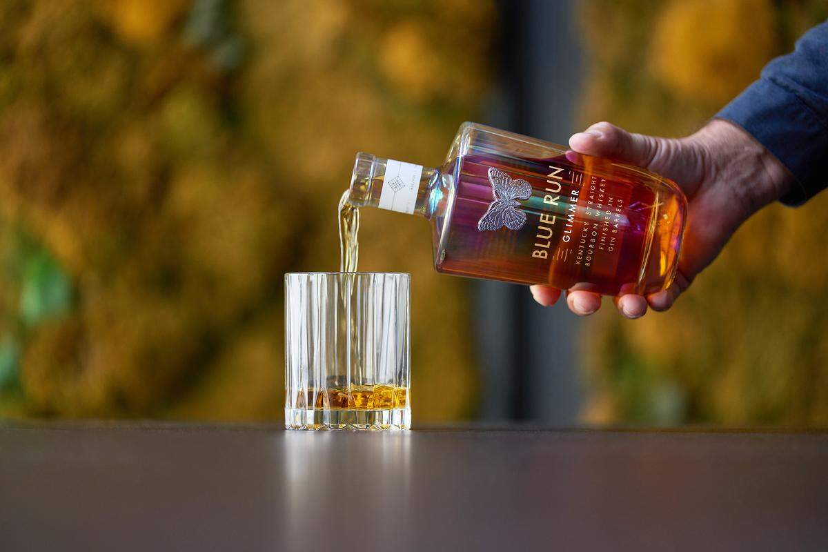 The latest release from Blue Run Spirits is Glimmer, a bourbon aged in gin barrels.
