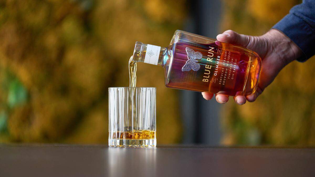 The latest release from Blue Run Spirits is Glimmer, a bourbon aged in gin barrels.