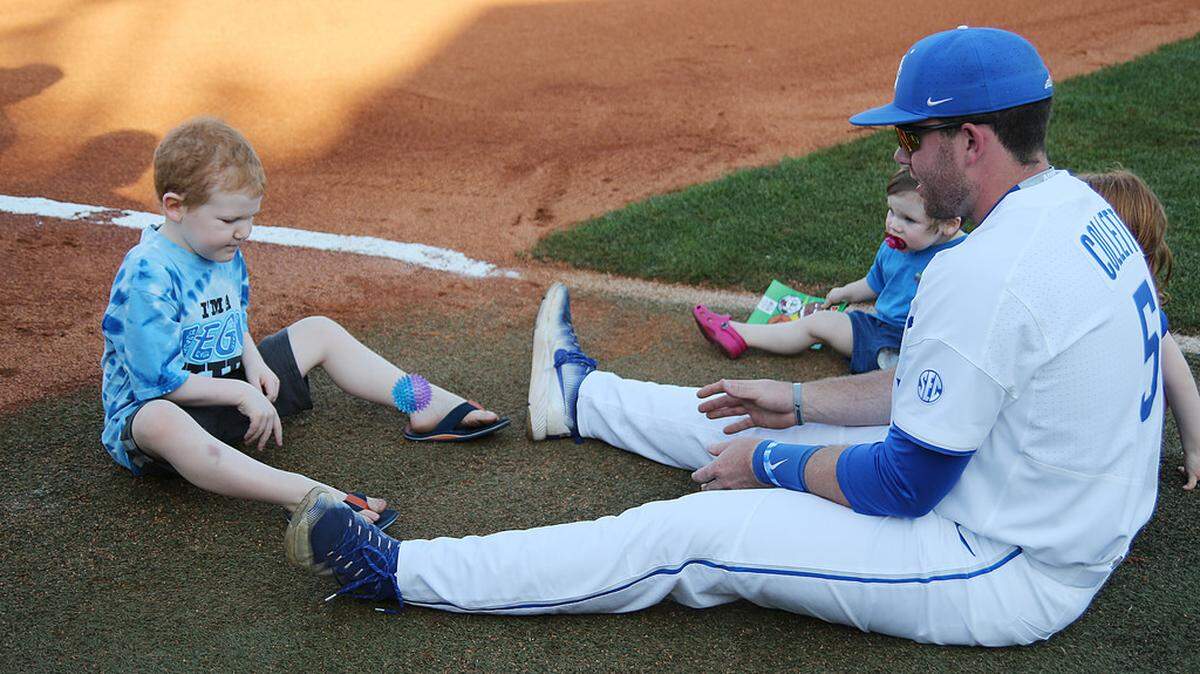 Kentucky baseball’s T.J. Collett has been heavily involved with the NEGU/Jessie Rees Foundation, whose mission is connecting with families of young cancer patients.