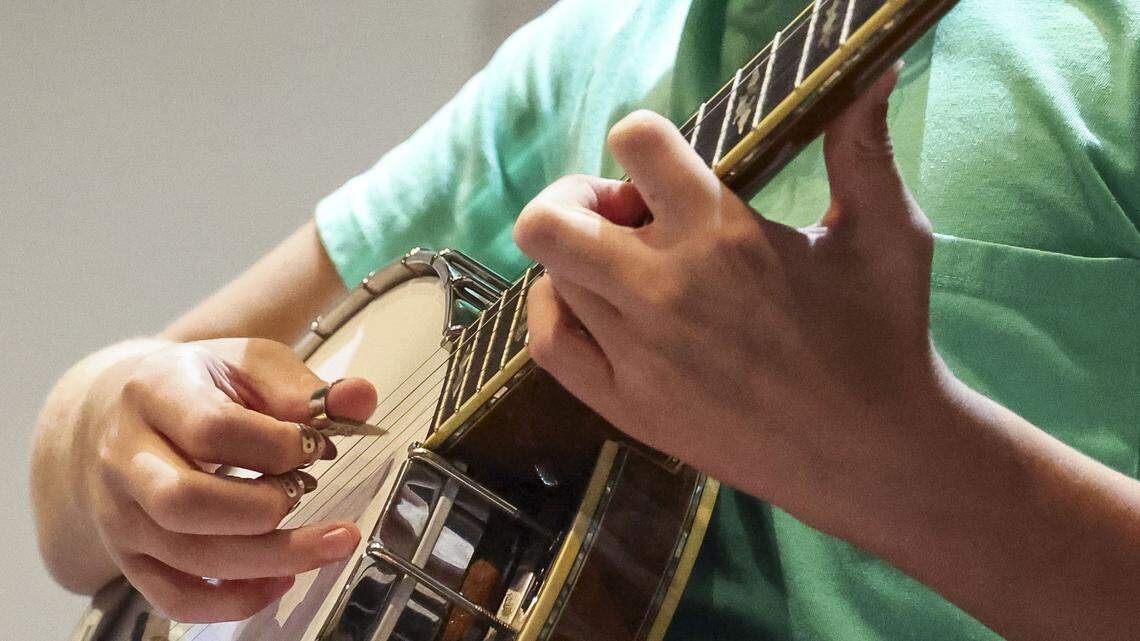 Bluegrass University class size is limited to ensure scalability and preserve bluegrass music traditions. The teaching program will have a Fall and Spring semester. Photographed at the Leeds Center For The Arts, Monday, Sept. 15, in Winchester, Ky.