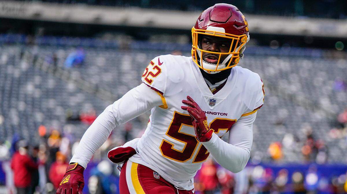 Former University of Kentucky linebacker Jamin Davis (52) was the 19th overall pick by Washington in the 2021 NFL Draft.