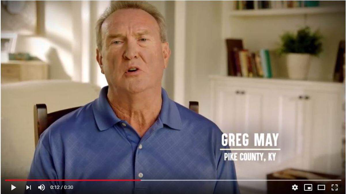 Greg May, the CEO of UMG in Pikeville, was featured in an ad supporting Gov. Matt Bevin.