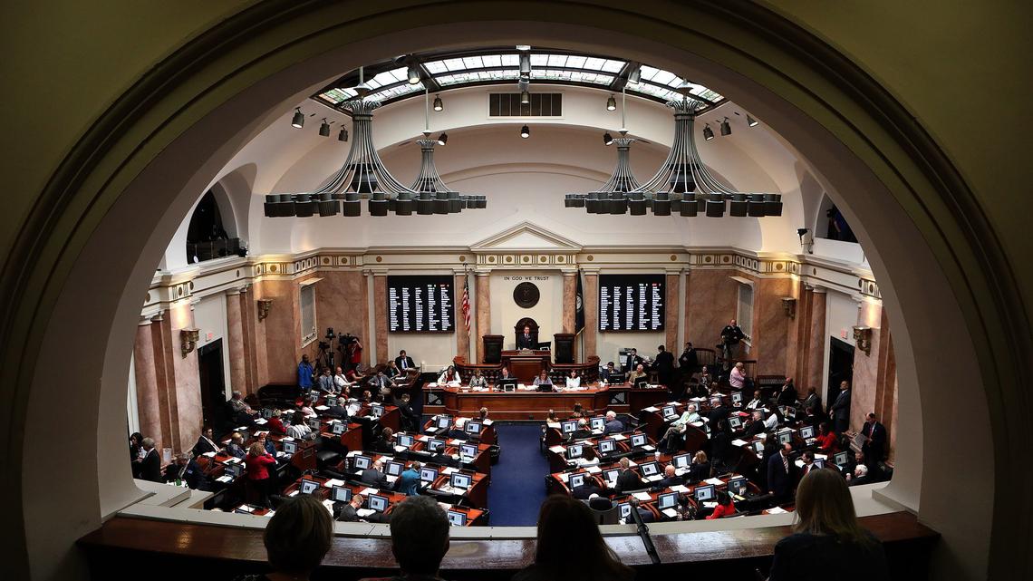The Kentucky House chamber Thursday during the final day of the 2019 General Assembly in Frankfort.