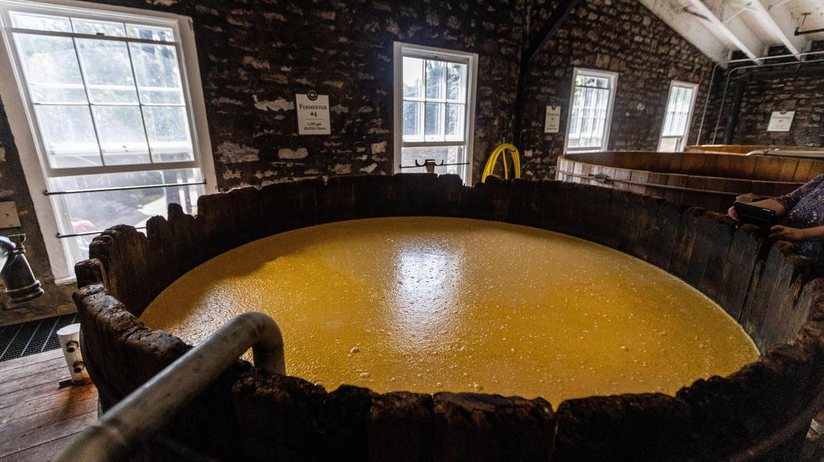A fermenter tank sits Monday at Woodford Reserve, which is celebrating its 25th year anniversary with an expansion of its facility to double production capacity.