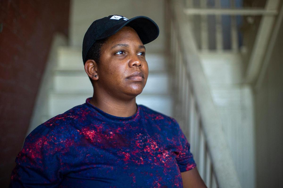Erin Smith, Kentucky Health Justice Network executive director, poses for a portrait in Louisville, Ky., on Thursday, June 16, 2022.