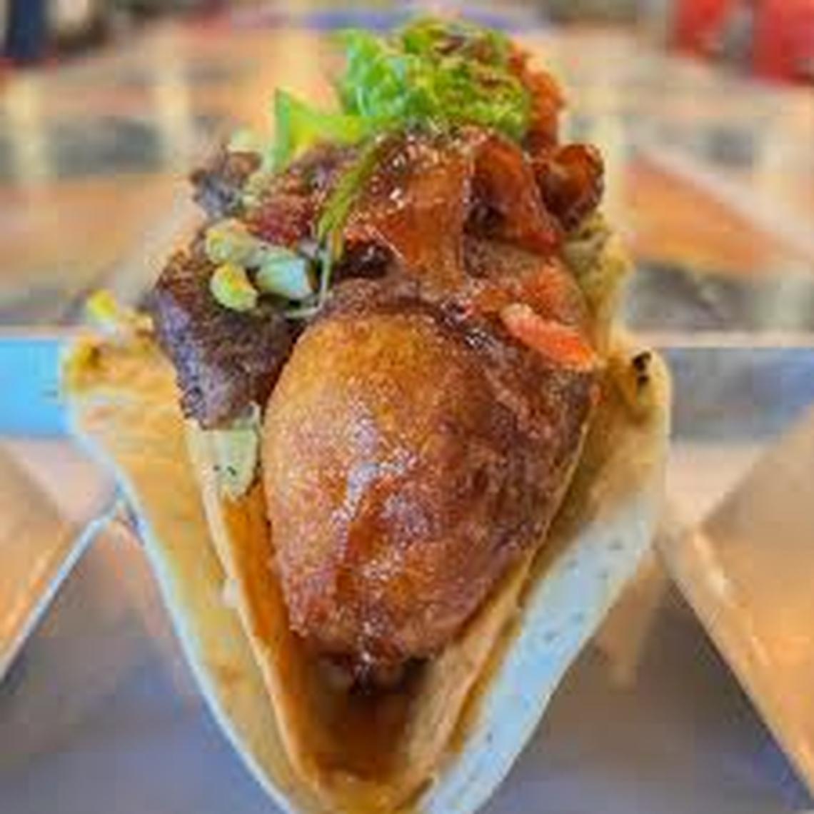 Agave & Rye’s “Big Thumper” taco ($13.50) is made with lean kangaroo meat.