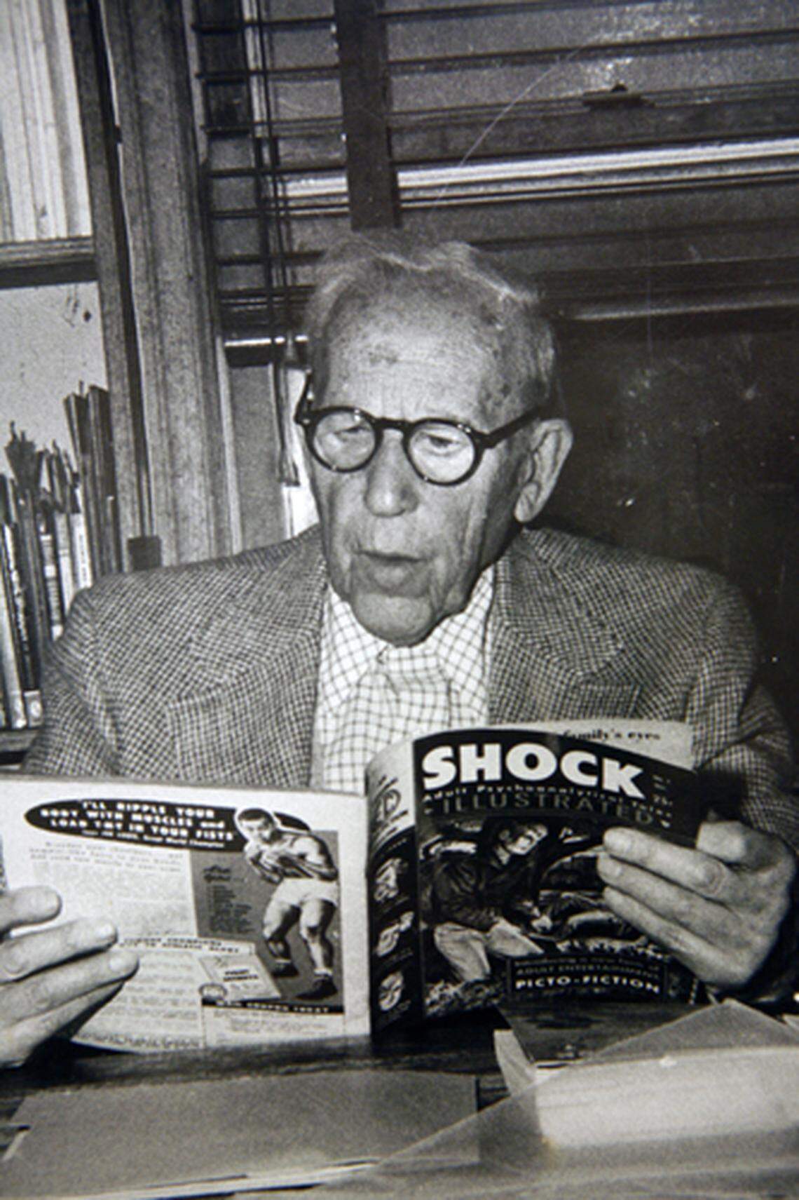 Dr. Fredric Wertham was a psychiatrist who believed comic books corrupted young minds. Wertham’s magazine articles and his book, “Seduction of the Innocent,” helped prompt a US Senate investigation in 1954 that blamed the comic book industry for a perceived rise in juvenile delinquency.