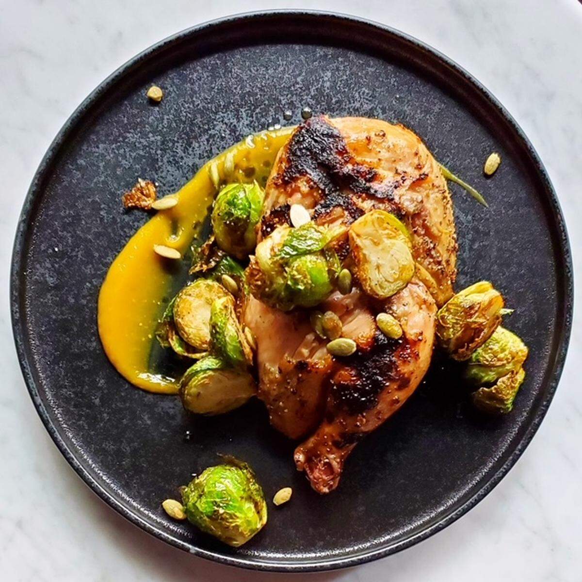 For Lexington Restaurant Week, West Main Crafting Co. offered several three-course options for $39, including a half chicken roasted with Kentucky Proud vegetables.