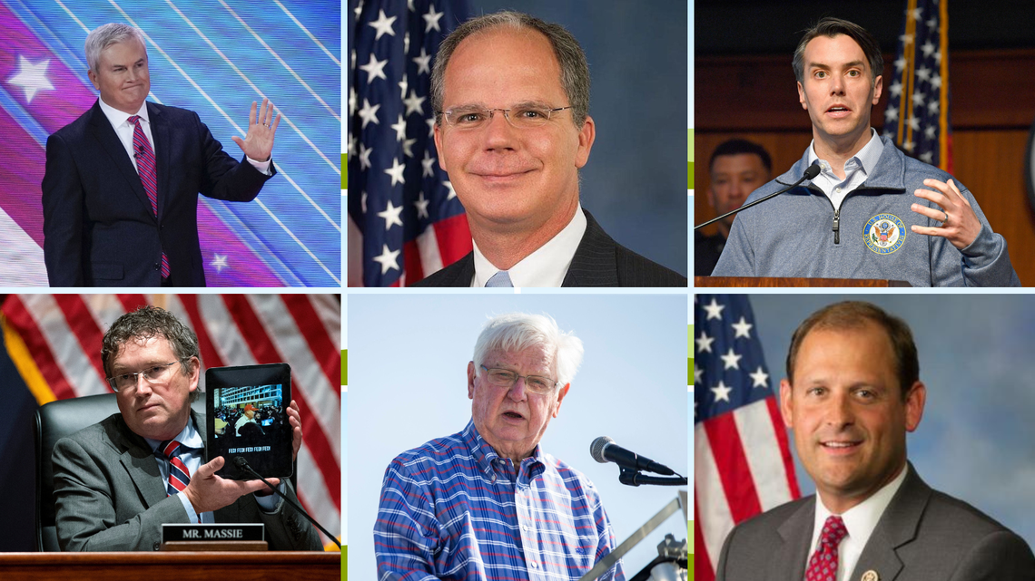 Kentucky’s six members of the U.S. House of Representatives are James Comer, Brett Guthrie, Morgan McGarvey, Thomas Massie, Hal Rogers and Andy Barr.