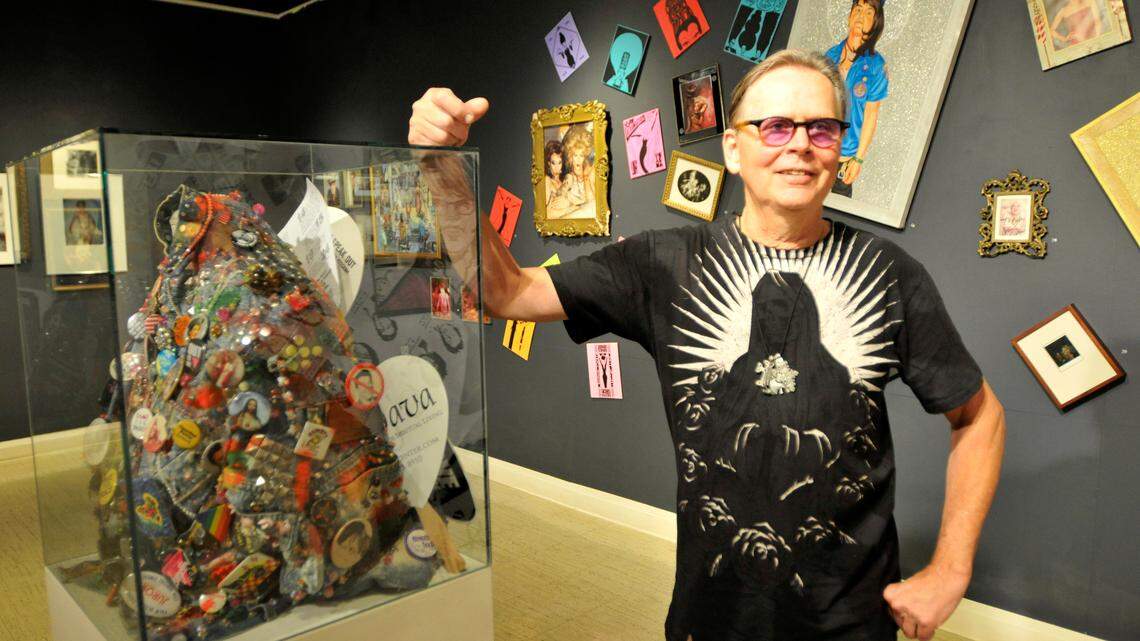 Longtime artist and activist Bob Morgan curated 
I'll Be Your Mirror at Transylvania's Morlan Gallery.    