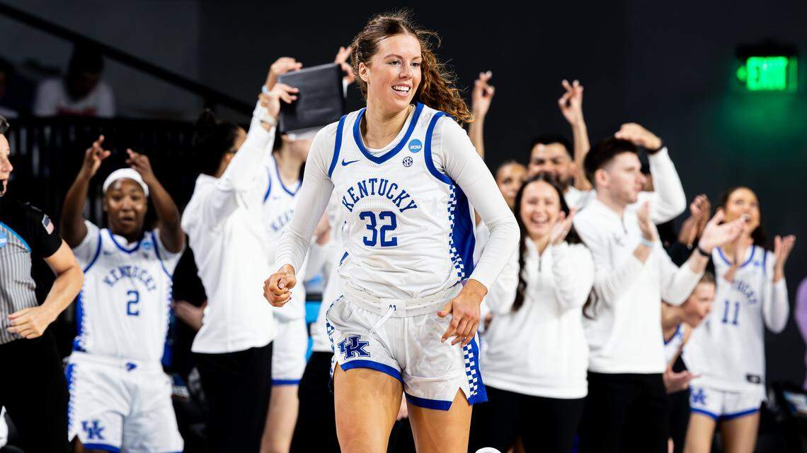 Kentucky forward Amelia Hassett (32) had 22 points and nine rebounds in UK’s 82-52 win at Purdue last season. Hassett and UK will face the Boilermakers again Tuesday night when Purdue visits Memorial Coliseum.