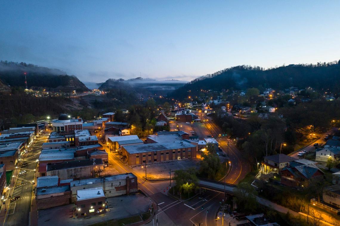 Downtown Hazard, Ky., is photographed on Sunday, April 7, 2024.