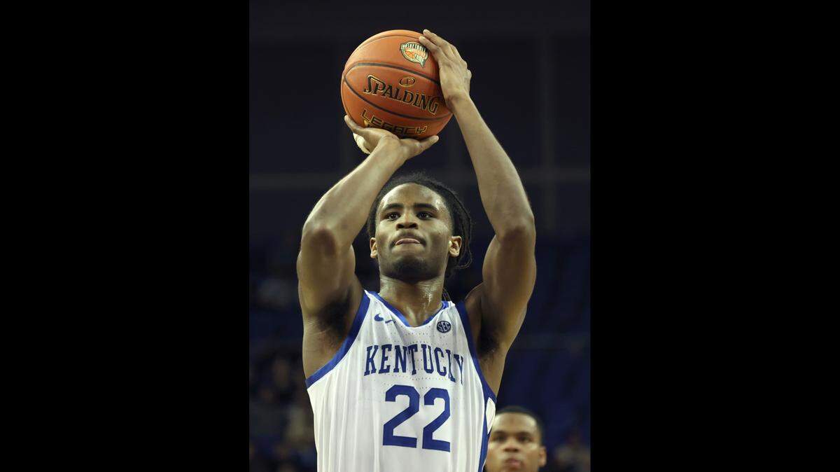 Cason Wallace has been terrific for Kentucky this season, but he had made just six of 12 free throws going into Saturday’s game against Yale.