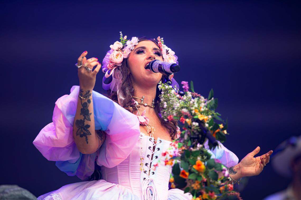 GRAMMY Award-winning artist Sierra Ferrell recently performed at the Railbird music festival at The Red Mile infield on May 31, 2205, in Lexington, Ky. She sang at the Laurel Cove Music Festival in 2022.