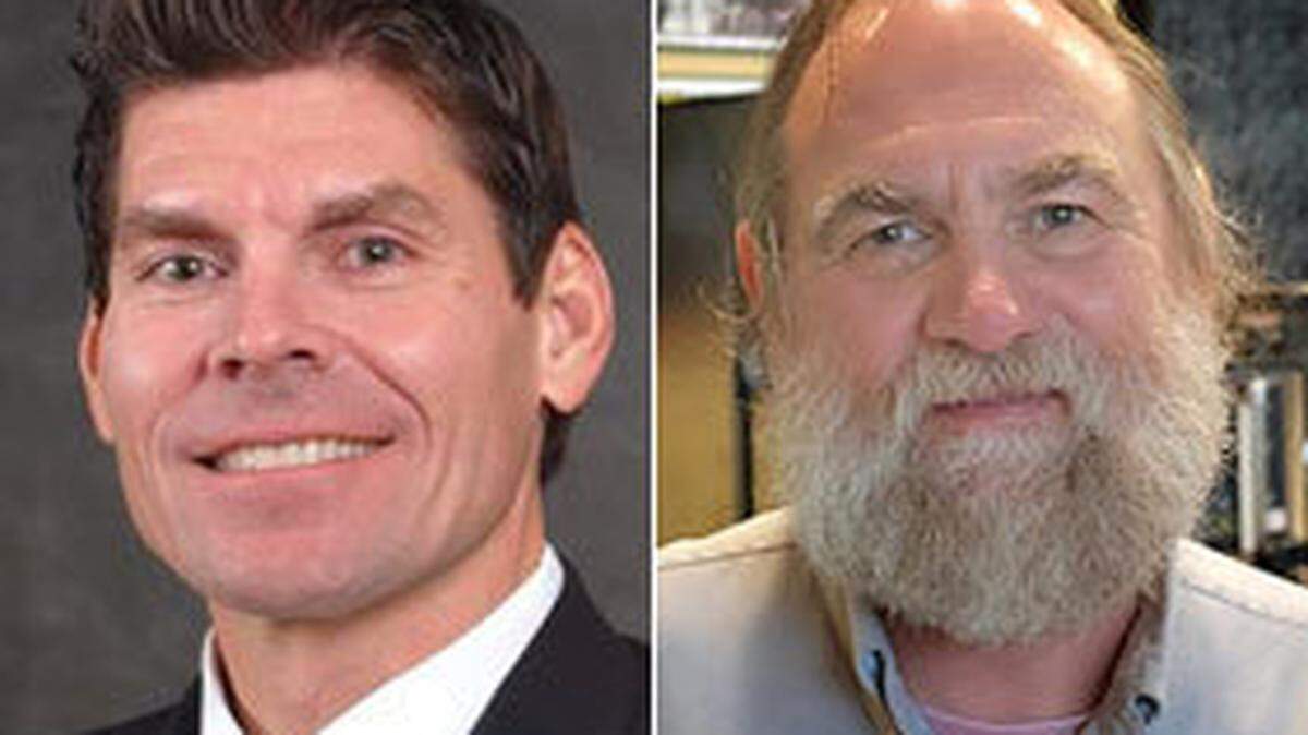 Chuck Ellinger Jr., left, and Jake Gibbs