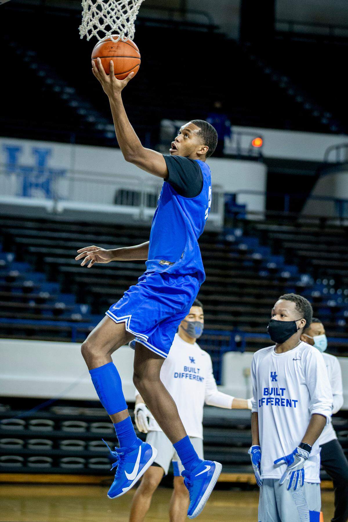 Keion Brooks took part in last week’s Pro Day but said he’s been limited in practice because of a calf injury. Just a matter of when the doctors are 100-percent comfortable with me getting back.” the Kentucky sophomore said.