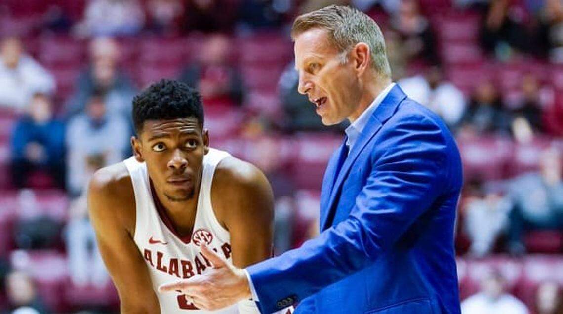 Freshman Brandon Miller, left, and Coach Nate Oats have led Alabama to the No. 1 overall seed in the NCAA Tournament.