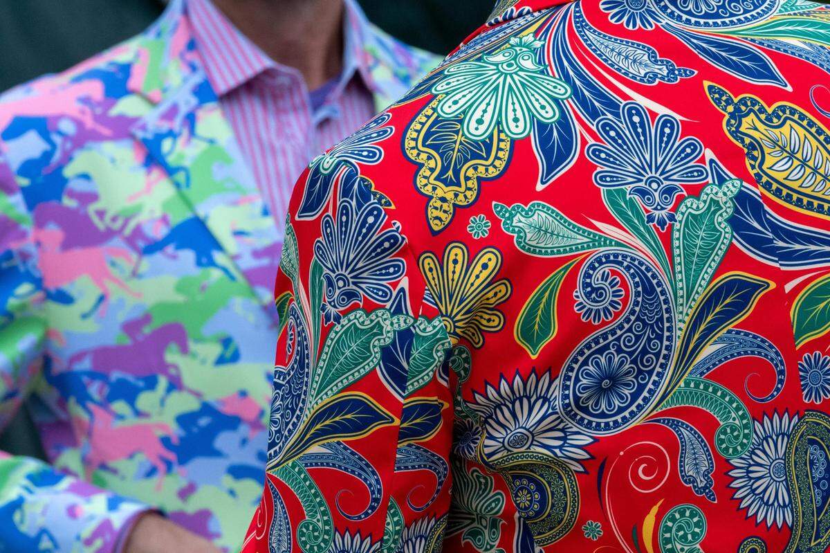 Paisley patterned jackets on Derby Day at Churchill Downs in Louisville, Ky. on Saturday May, 7, 2022.