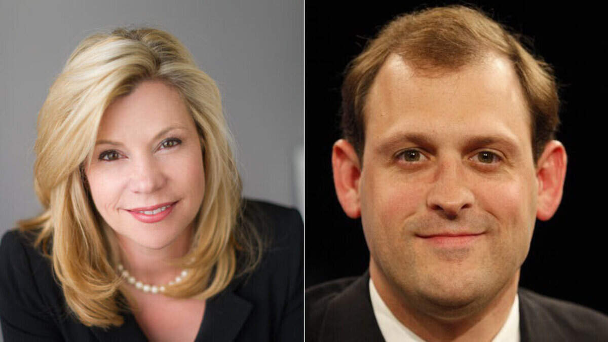 Elisabeth Jensen, left, and Andy Barr