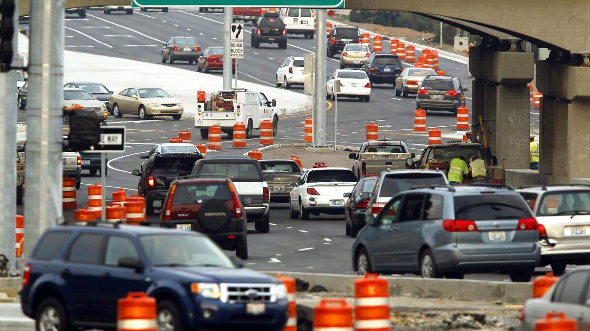 Motorists navigated through the new double-crossover diamond interchange on Harrodsburg and New Circle roads for the first time during Monday's morning rush hour.   