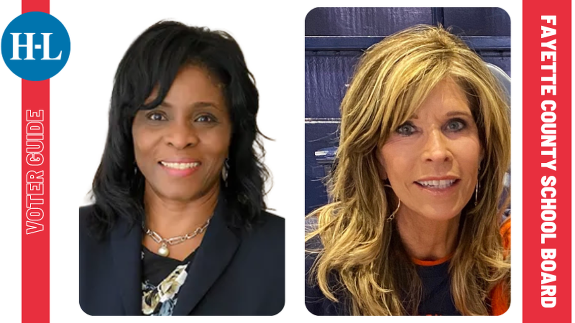 Incumbent Marilyn Clark (left) and Janet Greene are running for Fayette County Public Schools board District 1 seat in the Nov. 7, 2023, general election.