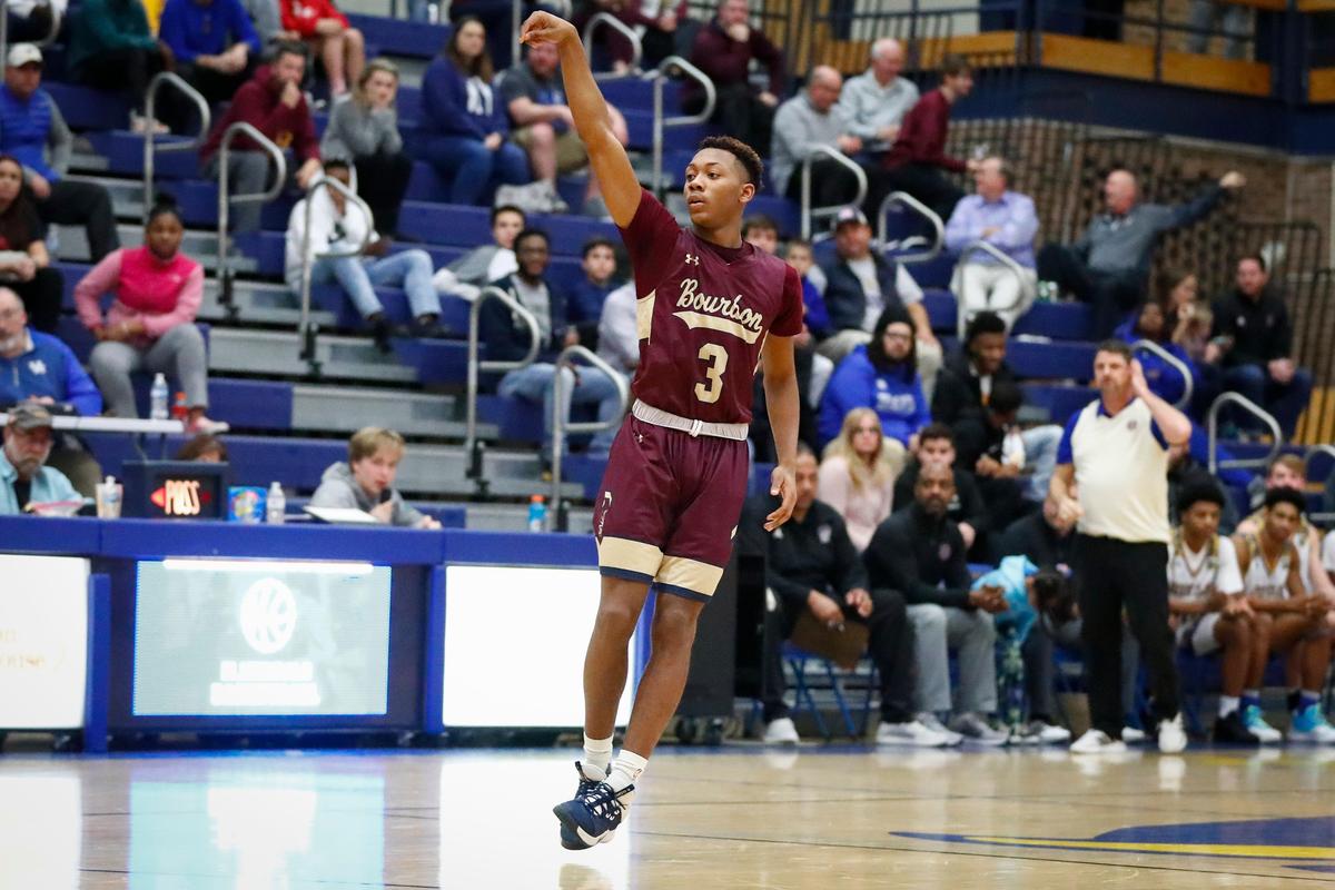 Bourbon County’s Amirion Joyce (3) shot a three-pointer during the Henry Clay Holiday Invitational last weekend. The senior averages 18.9 points per game.