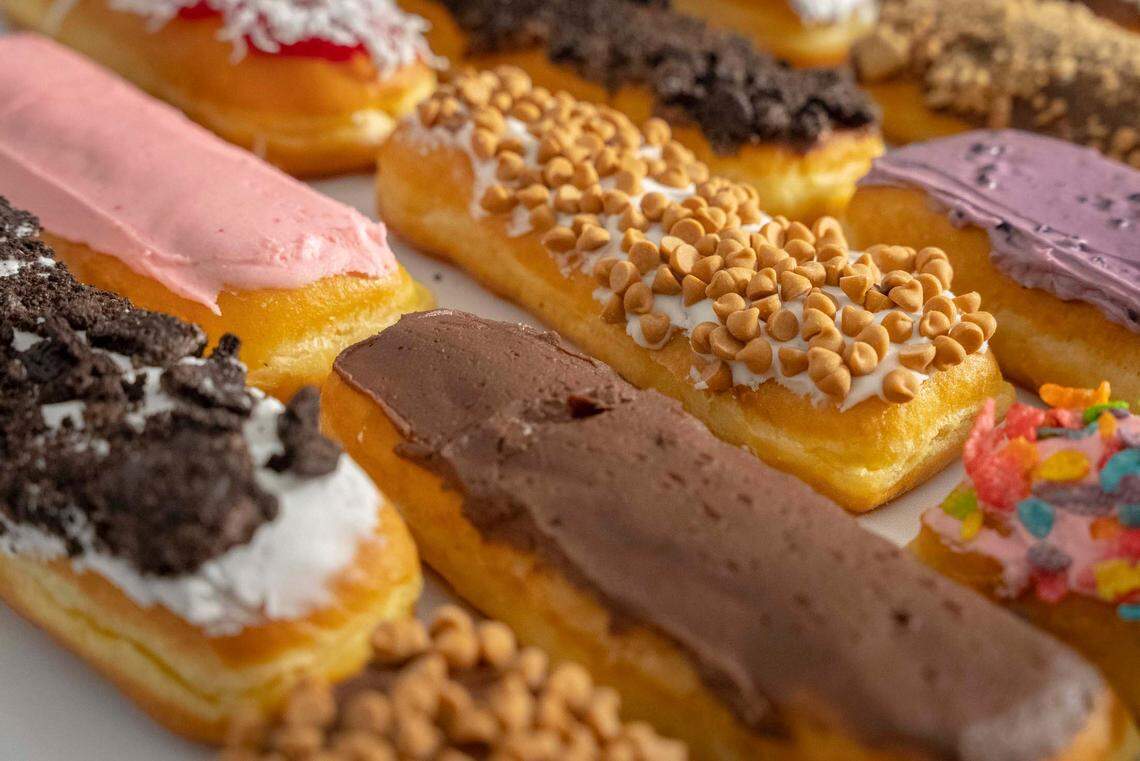 Jeff’s Donuts is known for its long johns. They have 22 on the menu including Strawberry Iced, Vanilla Iced Cookies and Cream, Peanut Butter Chips and Vanilla Iced Fruity Pebbles.